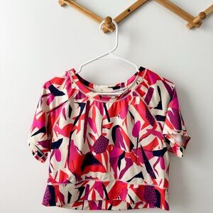 J Dow Fitness multicolor cropped workout shirt XXL